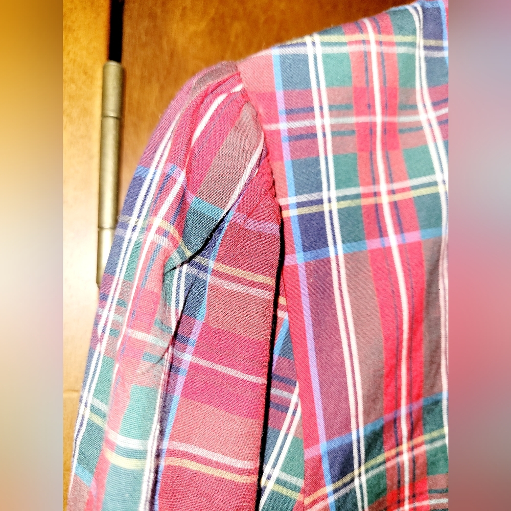 NTW-❤️-Vineyard Vines-Tartan Red Shirt Dress - Picture 8 of 8